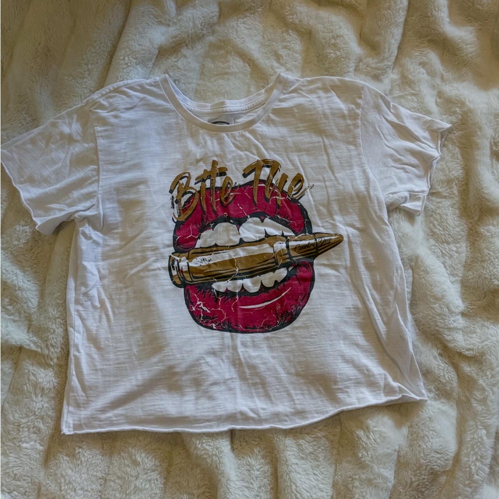 Country Deep Bite The Bullet Crop Tee